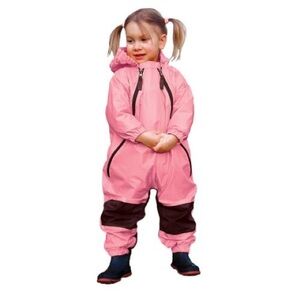 Tuffo 4T Pink and Brown Muddy Buddy Rainsuit